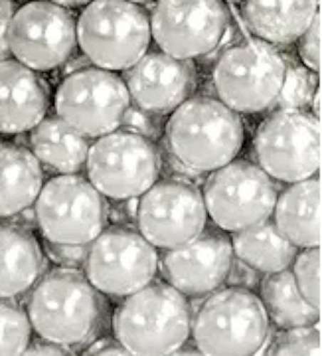 Metallic Silver Sugar Pearls 8mm