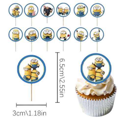 Minions Cupcake Picks