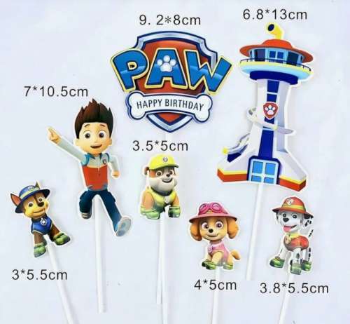 Paw Patrol Cake Topper Set #2
