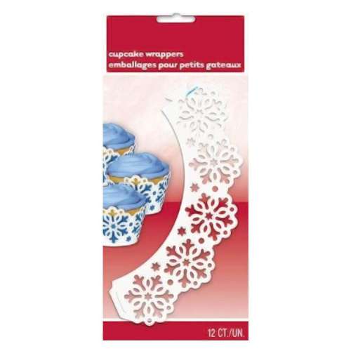 Snow Flake Cupcake Wraps