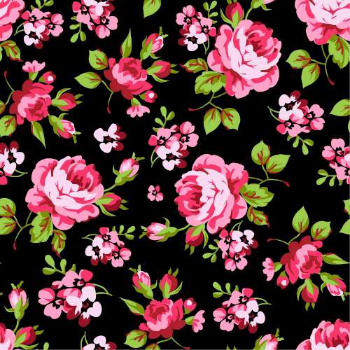 Printed Wafer Paper - Pretty Pink Roses - Click Image to Close