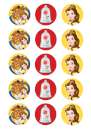 Beauty and the Beast Edible Icing Cupcake Images