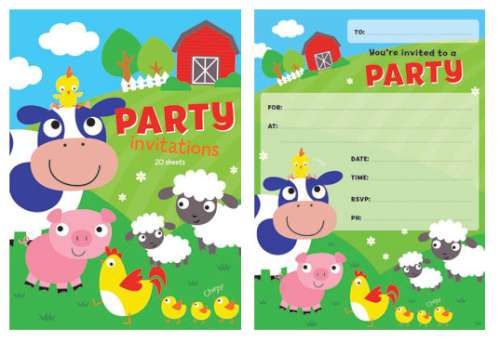 farm animals invitations p6845 4 00 www