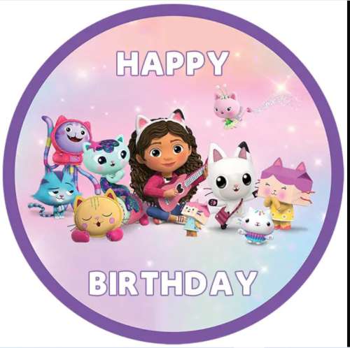 Gabbys Dollshouse Round Edible Image