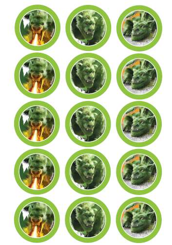 Petes Dragon Edible Cupcake Images - Click Image to Close