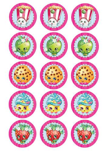 Shopkins Edible Icing Cupcake Images - Click Image to Close