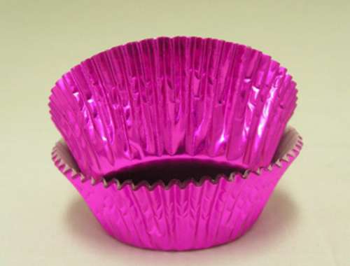 Hot Pink Foil Cupcake Papers - Click Image to Close