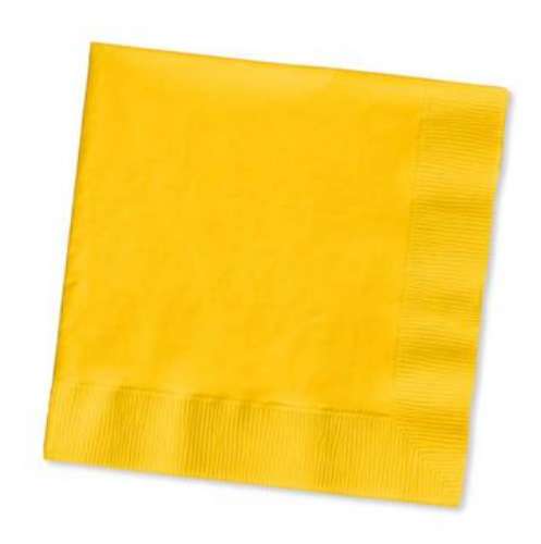 Yellow Beverage Napkins - Click Image to Close