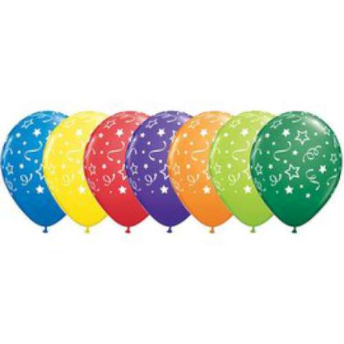 Stars and Streamers Balloons