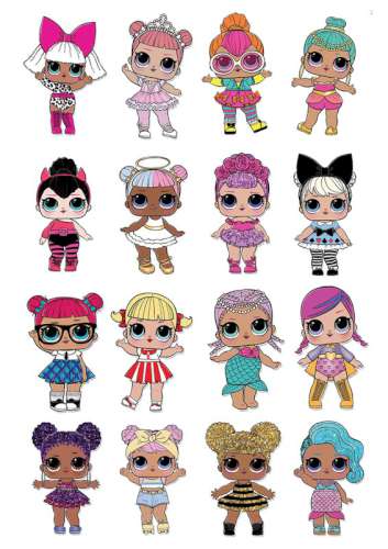 LOL Surprise Dolls Edible Icing Character Sheet - Click Image to Close