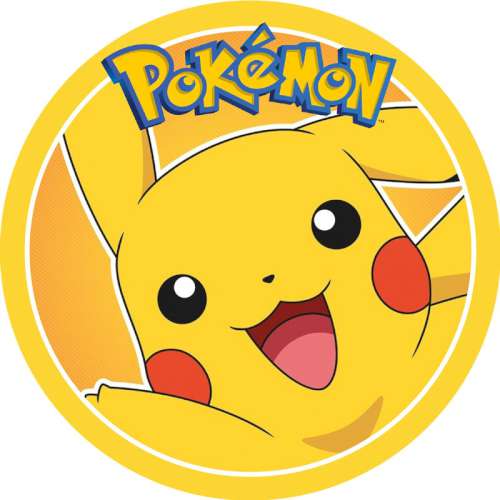 Pokemon Pikachu Icing Image - Round