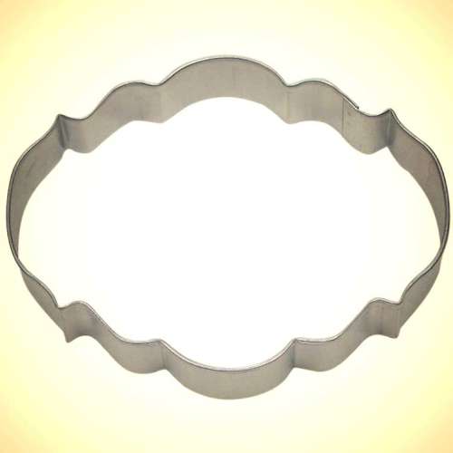 Fancy Plaque Frame Cookie Cutter - Click Image to Close