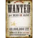 Wanted Dead or Alive Poster Edible Icing Image